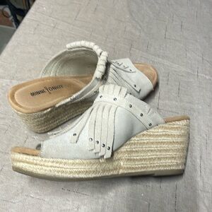 Women’s Minnetonka, wedge leather shoes size 10